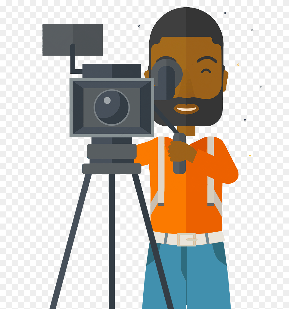 Simple Integration Cartoon Cameraman, Camera, Electronics, Photography, Video Camera Free Png Download