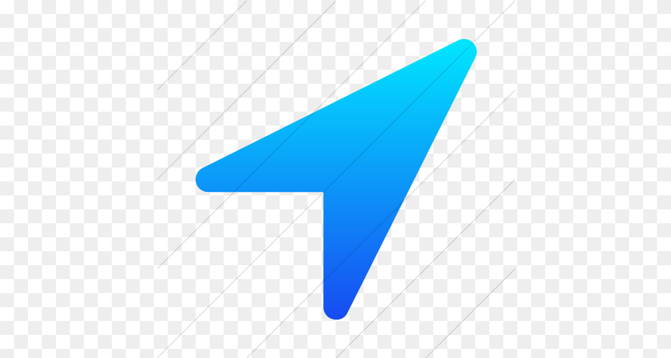 Simple Ios Blue Gradient Bootstrap Font Location Arrow Ios Icon, Lighting, Light Png Image