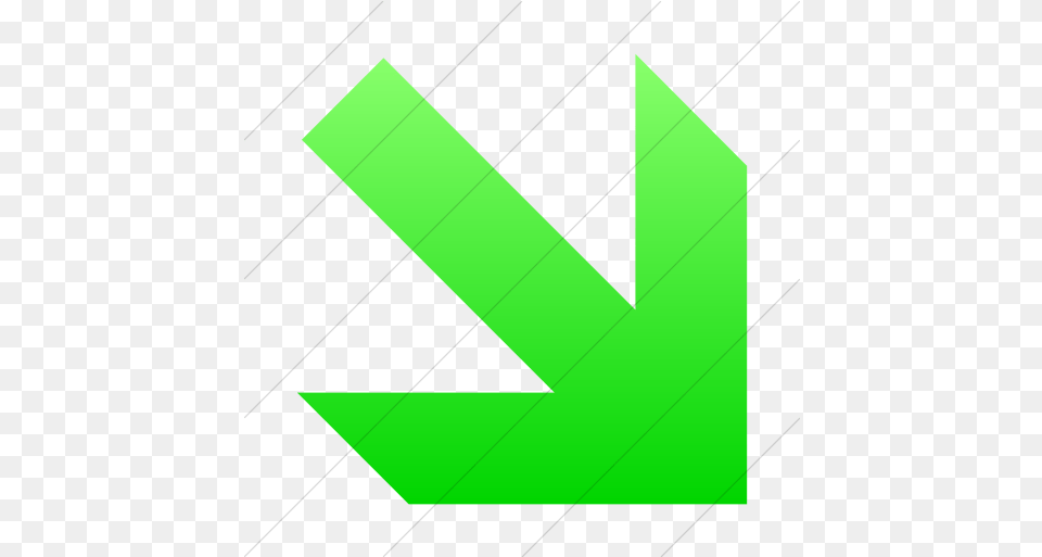 Simple Ios Neon Green Gradient Aiga Arrow Neon Green, Symbol Free Png Download