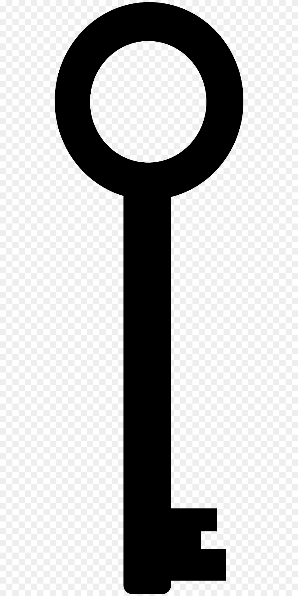 Simple Key Silhouette Png Image