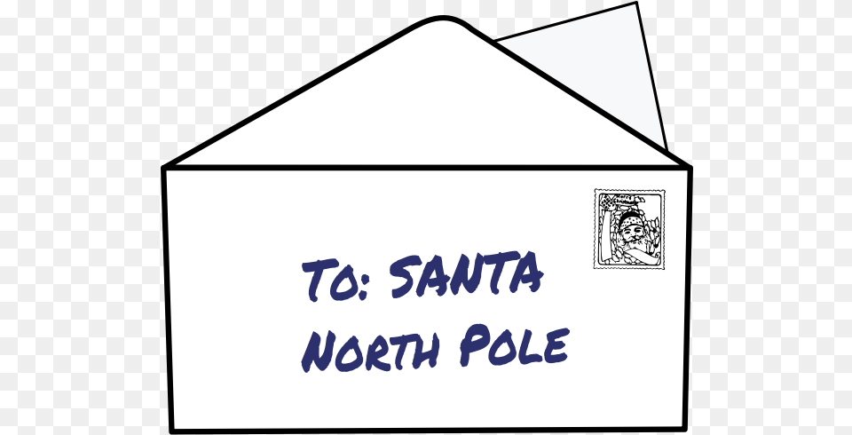 Simple Letter To Santa Triangle, Envelope, Mail, Person, Face Free Transparent Png