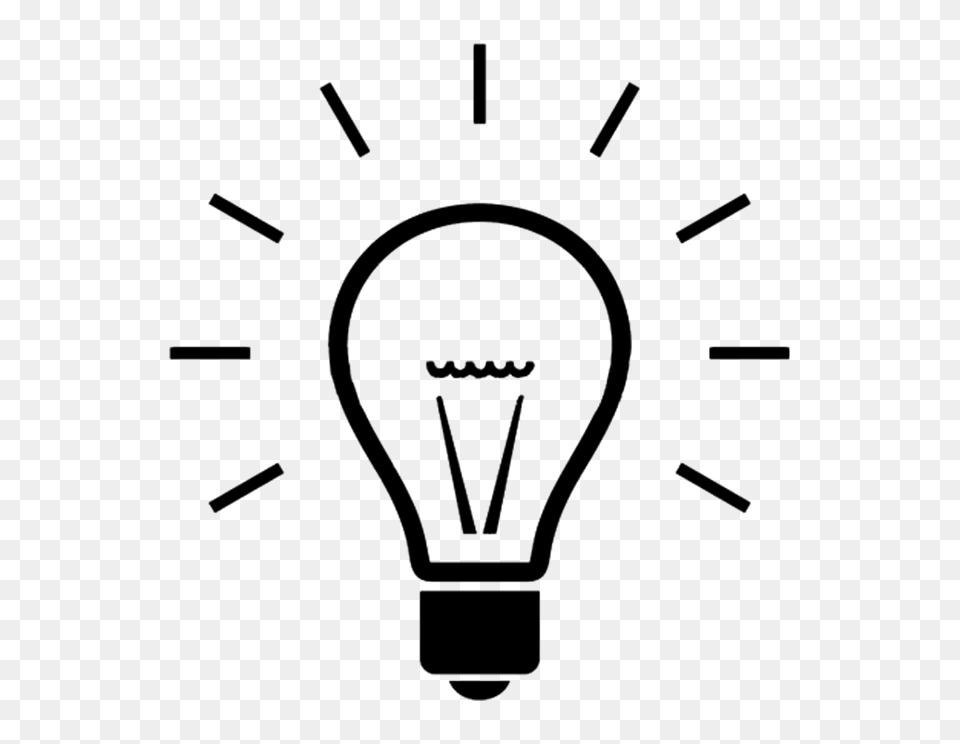 Simple Light Bulb Graphic, White Board Png Image