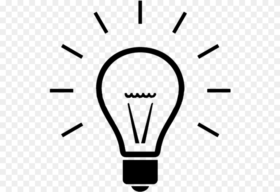 Simple Light Bulb Graphic Light Bulb Clip Art, Gray Png