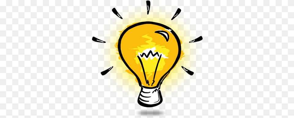 Simple Light Bulb Thinking Clip Art Idea Generation Light Brain Lightbulb Clipart, Clothing, Hardhat, Helmet Free Png
