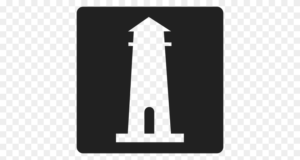 Simple Lighthouse Square Icon, Architecture, Building, Monument Png