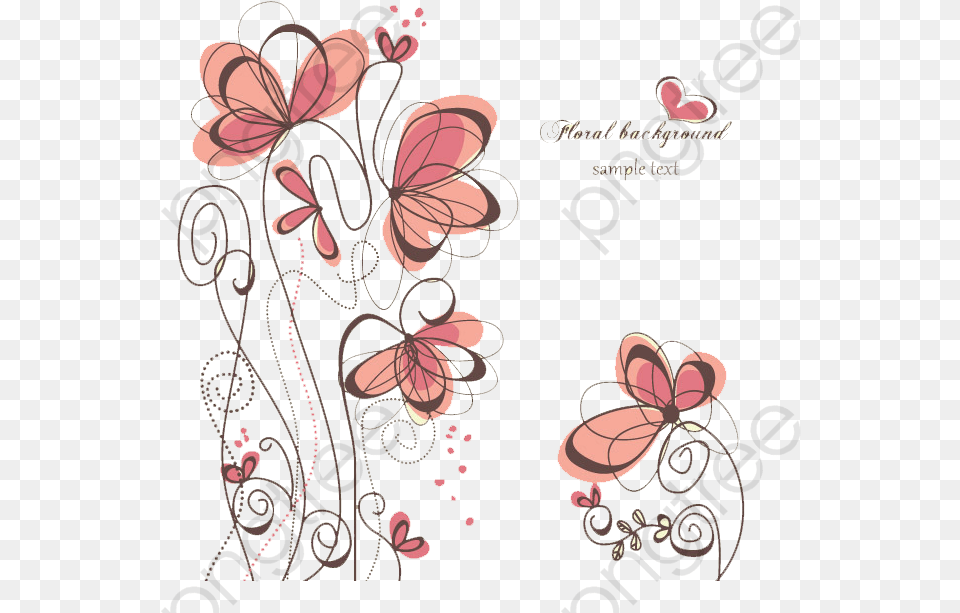 Simple Lines Of Butterfly Flowers Fotki Yandex Ru, Art, Floral Design, Graphics, Pattern Png Image