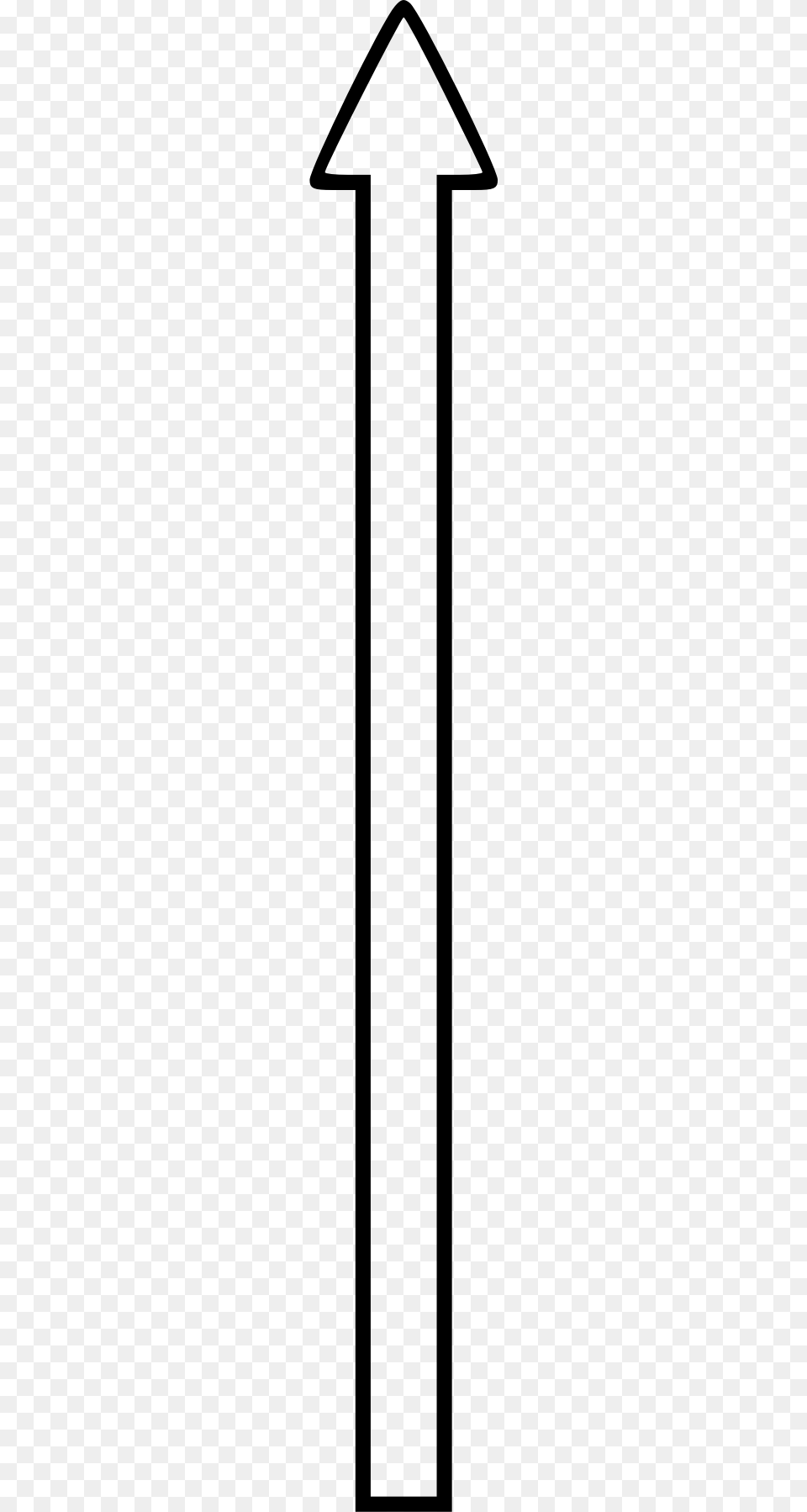 Simple Long Up Arrow Whitelack Border Icons, Gray Free Png