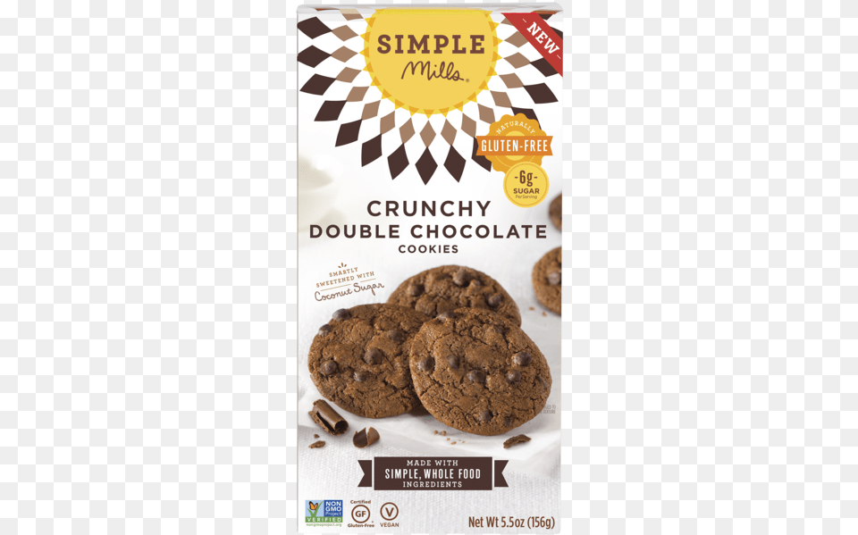 Simple Mills Crunchy Chocolate Chip Cookies, Cookie, Food, Sweets, Person Free Png Download