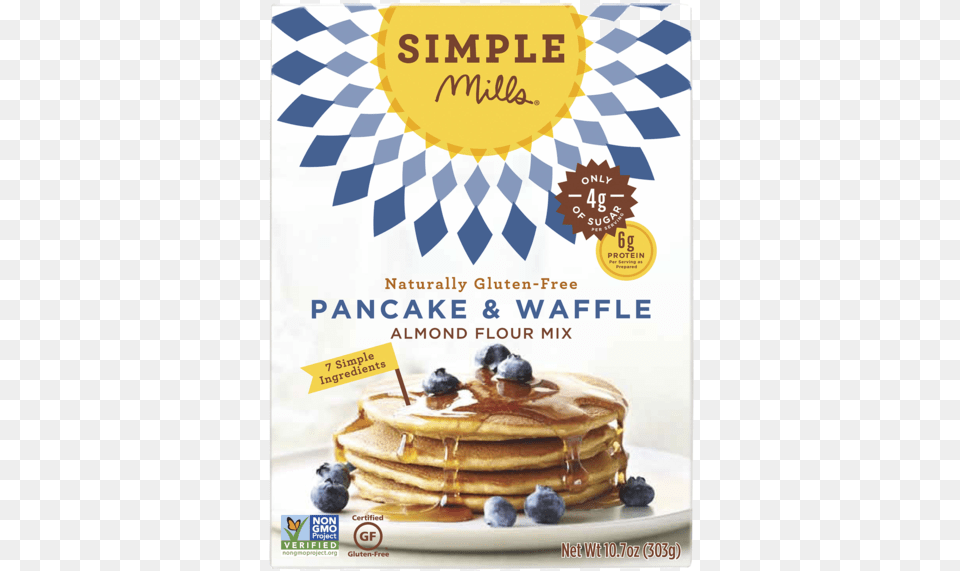 Simple Mills Pancake And Waffle Mix, Bread, Food, Advertisement, Poster Png