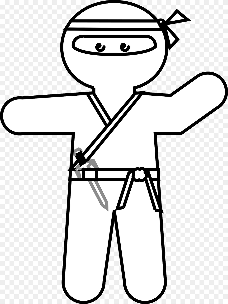 Simple Ninja Clipart, Cross, Symbol, Accessories, Belt Png