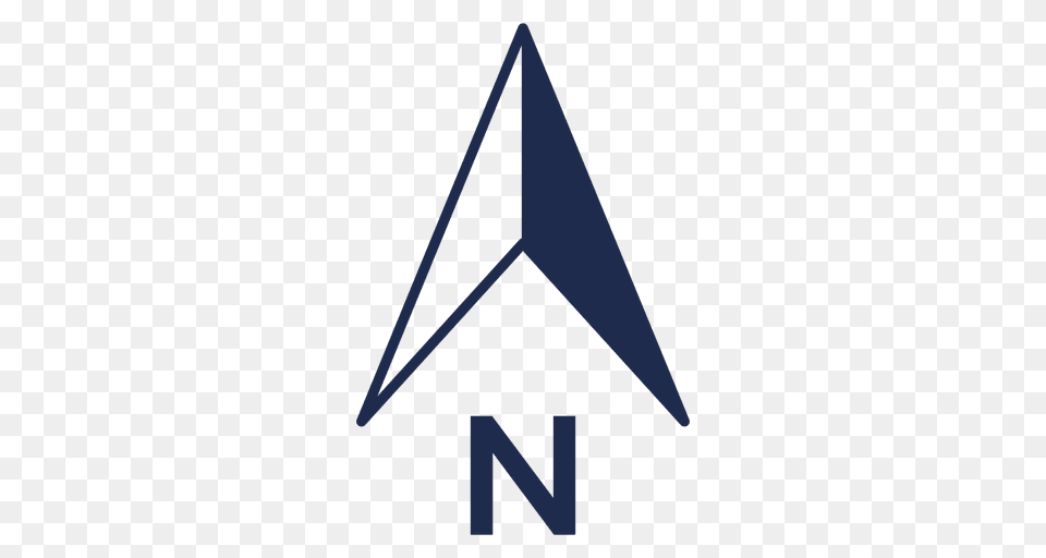 Simple North Arrow Ubication, Triangle Png Image