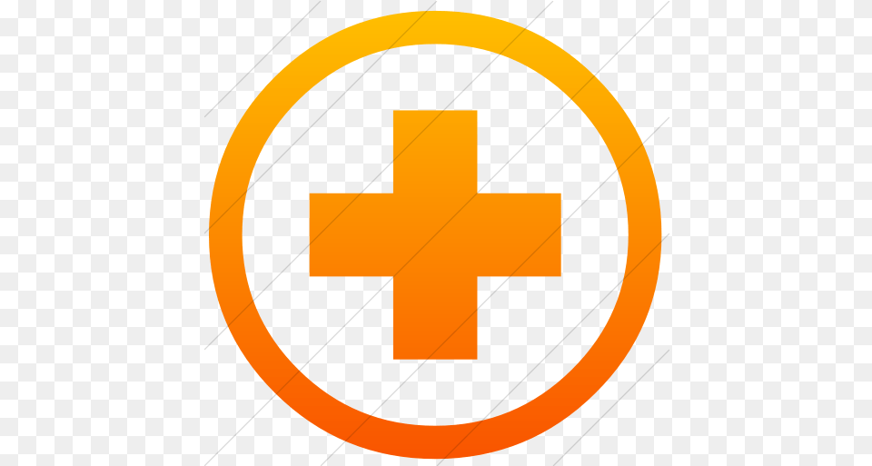 Simple Orange Gradient Classica Plus Vertical, Symbol, Logo, Cross, Disk Png Image