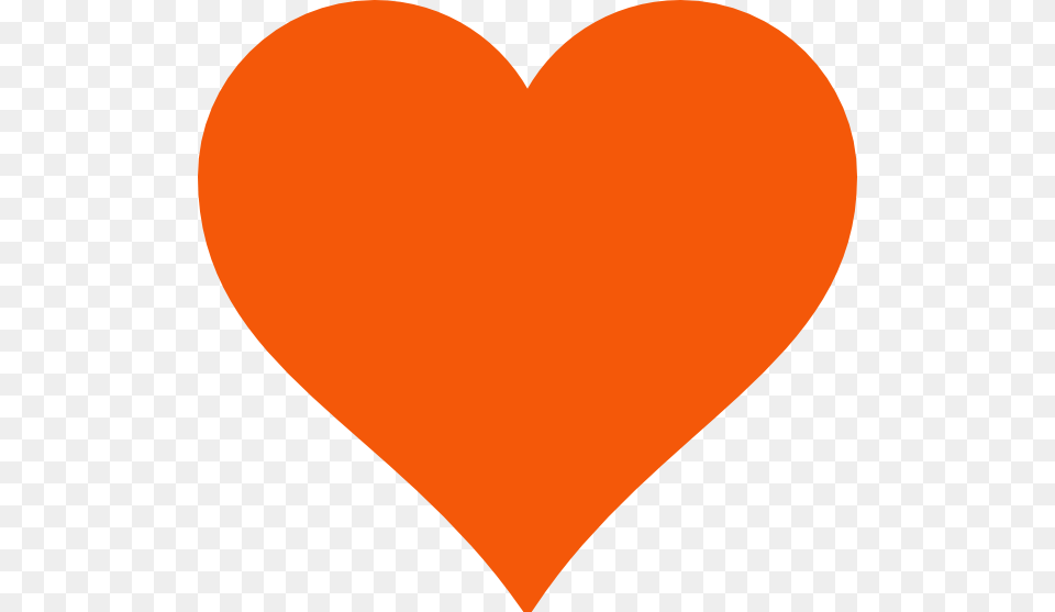 Simple Orange Heart Clip Art, Balloon Png Image