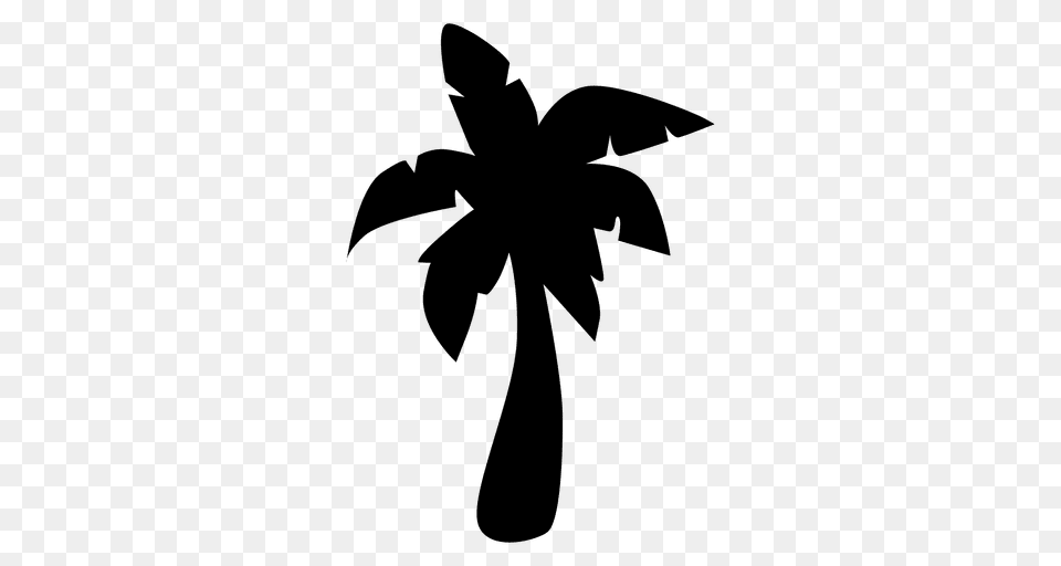 Simple Palm Tree Silhouette, Leaf, Palm Tree, Plant, Person Free Png Download