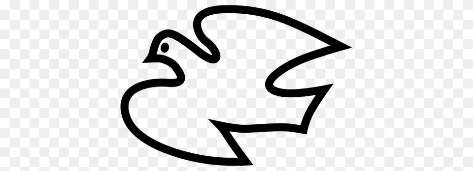 Simple Peace Dove, Gray Png