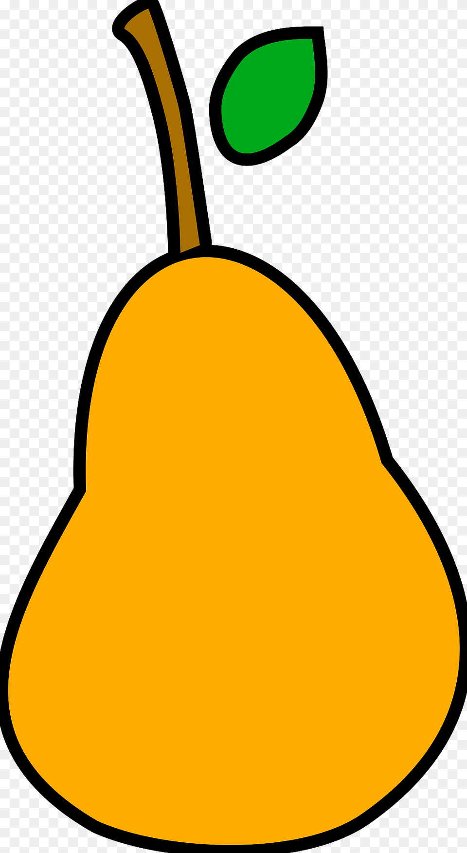 Simple Pear Clipart, Food, Fruit, Plant, Produce Png