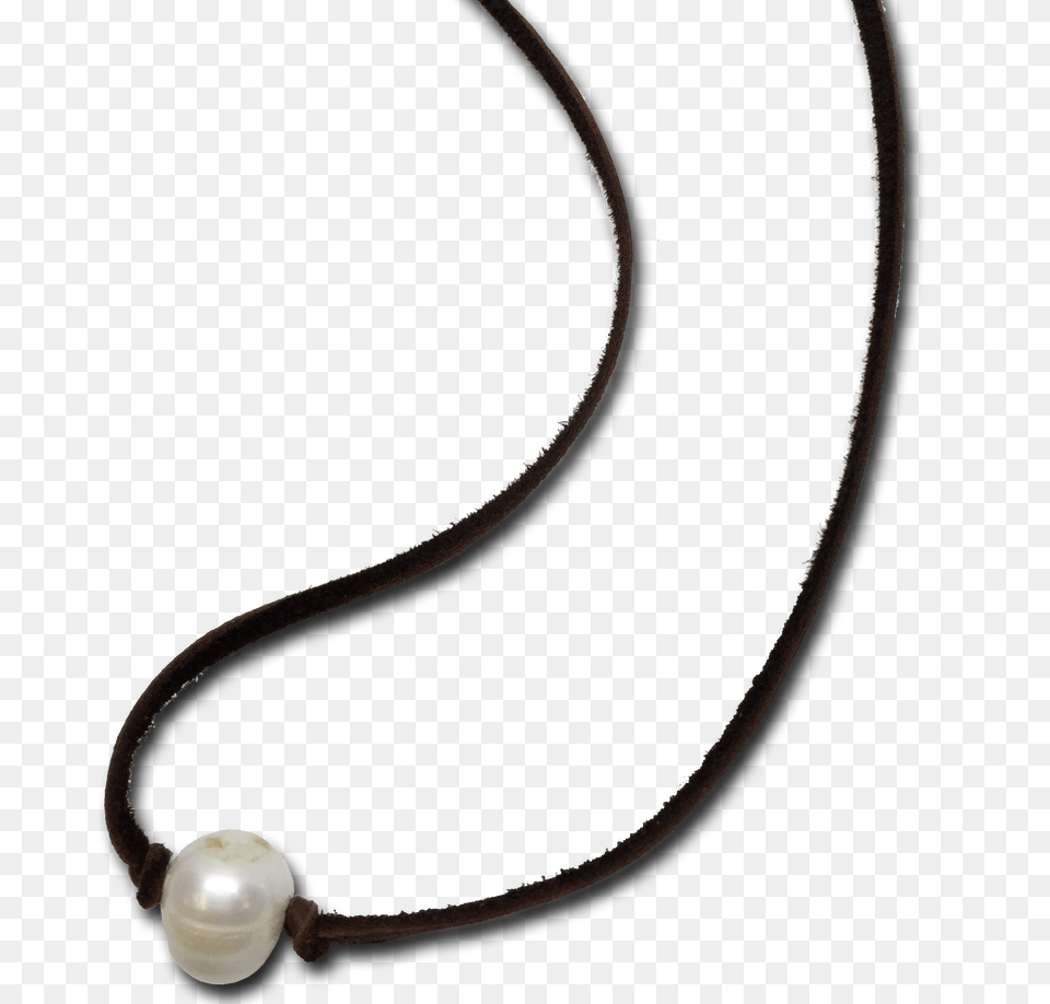 Simple Pearl Choker On Leather Or Genuine Suede, Accessories, Jewelry, Necklace Free Transparent Png