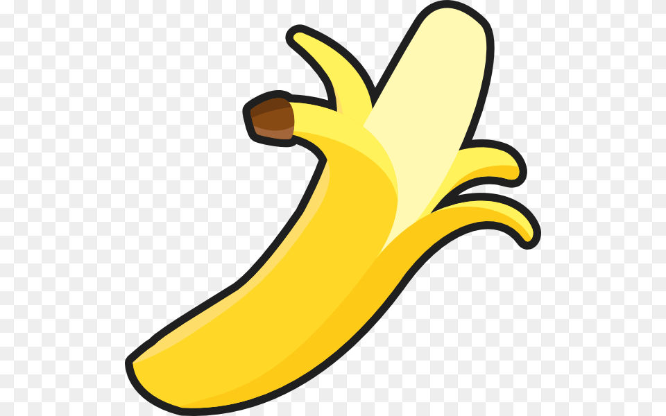 Simple Peeled Banana Clip Art, Food, Fruit, Plant, Produce Free Png Download