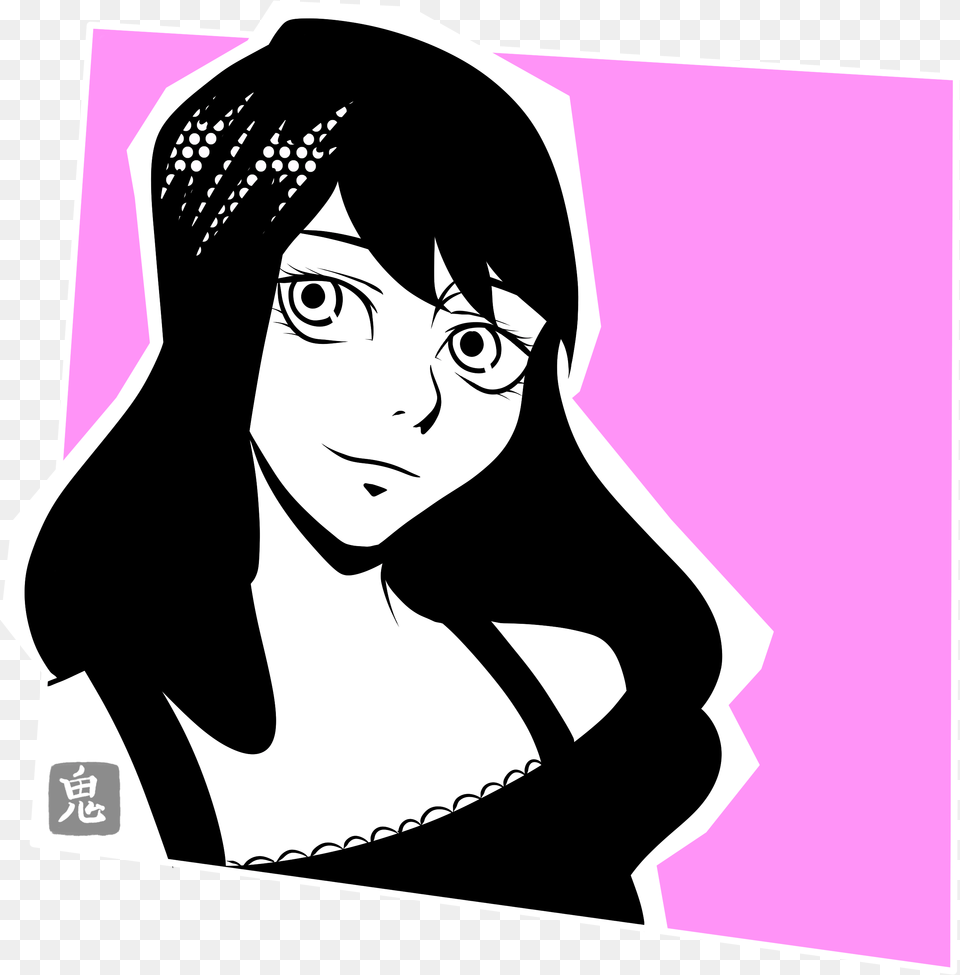 Simple Persona 5 Icon Hair Design, Adult, Publication, Person, Woman Free Transparent Png