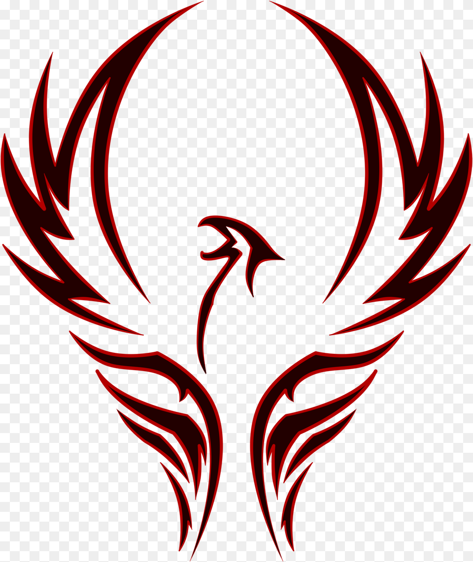 Simple Phoenix Bird Tattoo, Emblem, Symbol Free Png Download