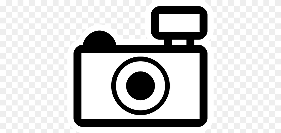 Simple Photo Camera Outline Icon Vector Illustration Public, Electronics, Digital Camera Png