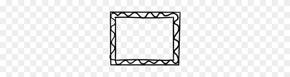 Simple Picture Frame Doodle, Gray Png Image