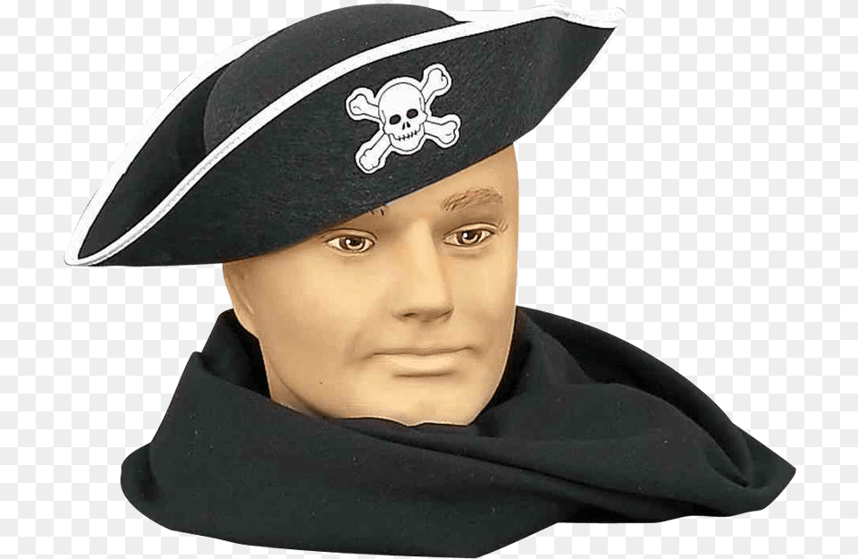 Simple Pirate Hat Hat, Clothing, Person, Face, Head Free Transparent Png