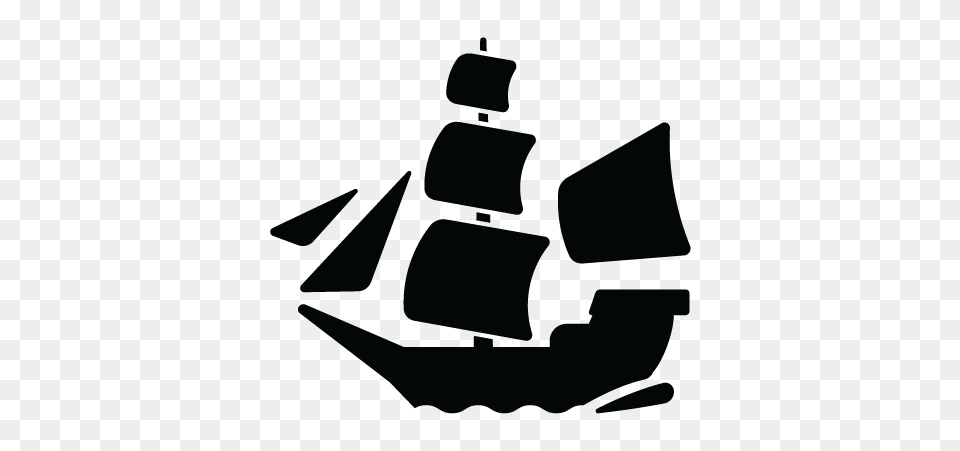 Simple Pirate Ship Wall Wall Art Decal, Stencil, Electronics, Hardware, Bulldozer Png Image