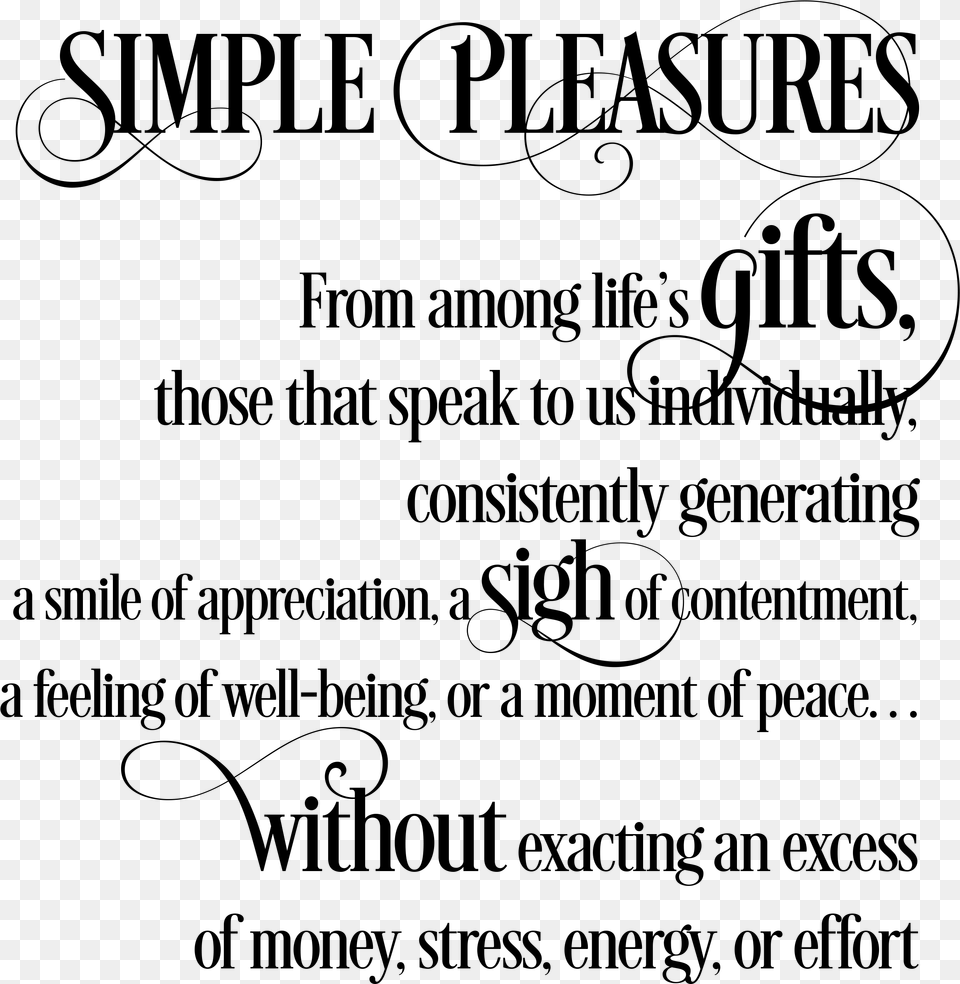 Simple Pleasures Wall Art, Gray Png