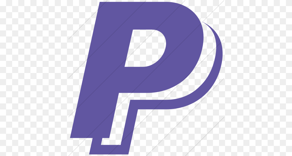 Simple Purple Paypal Icon Graphic Design, Number, Symbol, Text Free Png