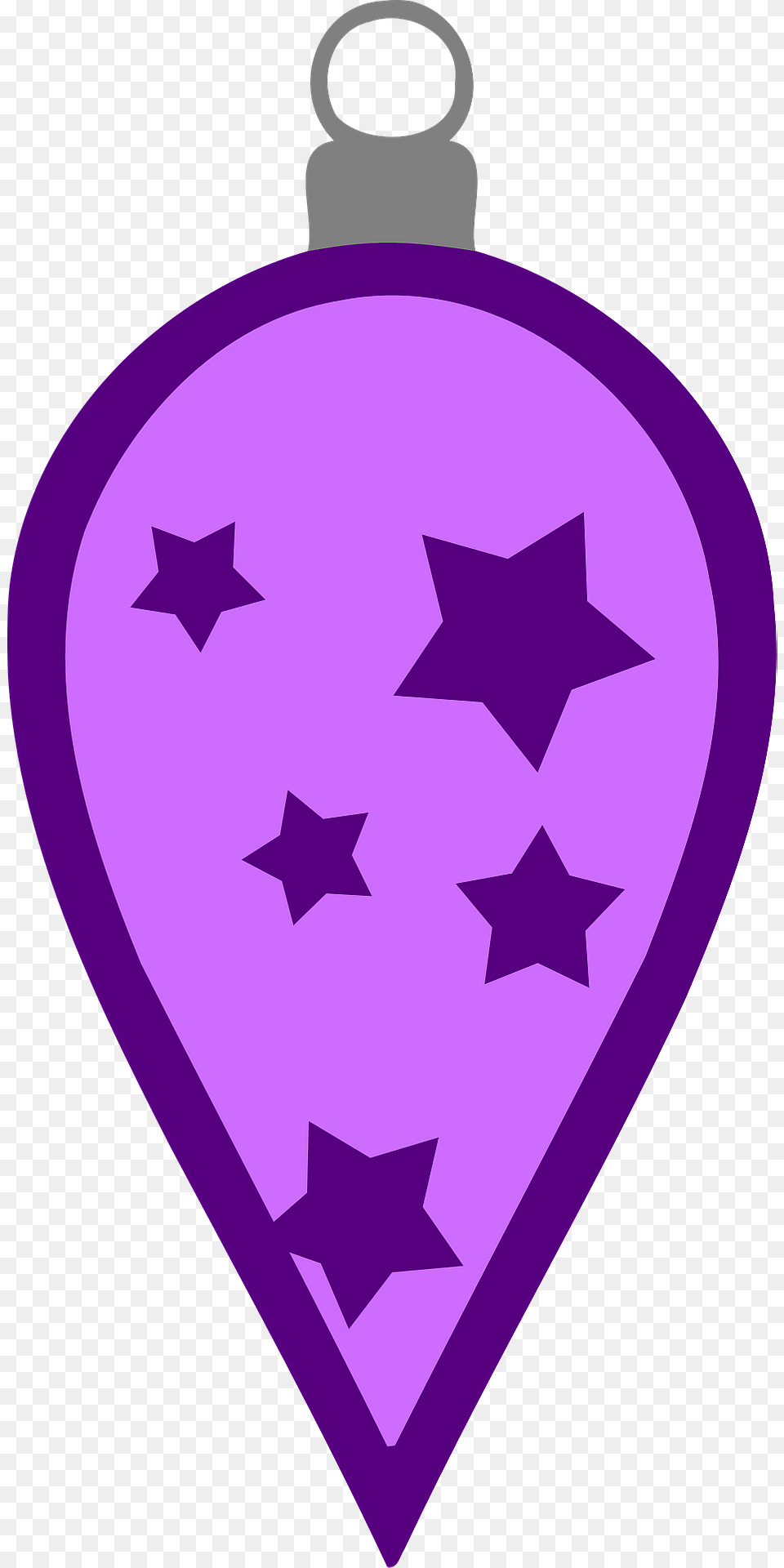 Simple Purple With Star Pattern Christmas Bulb Clipart, Symbol Png Image