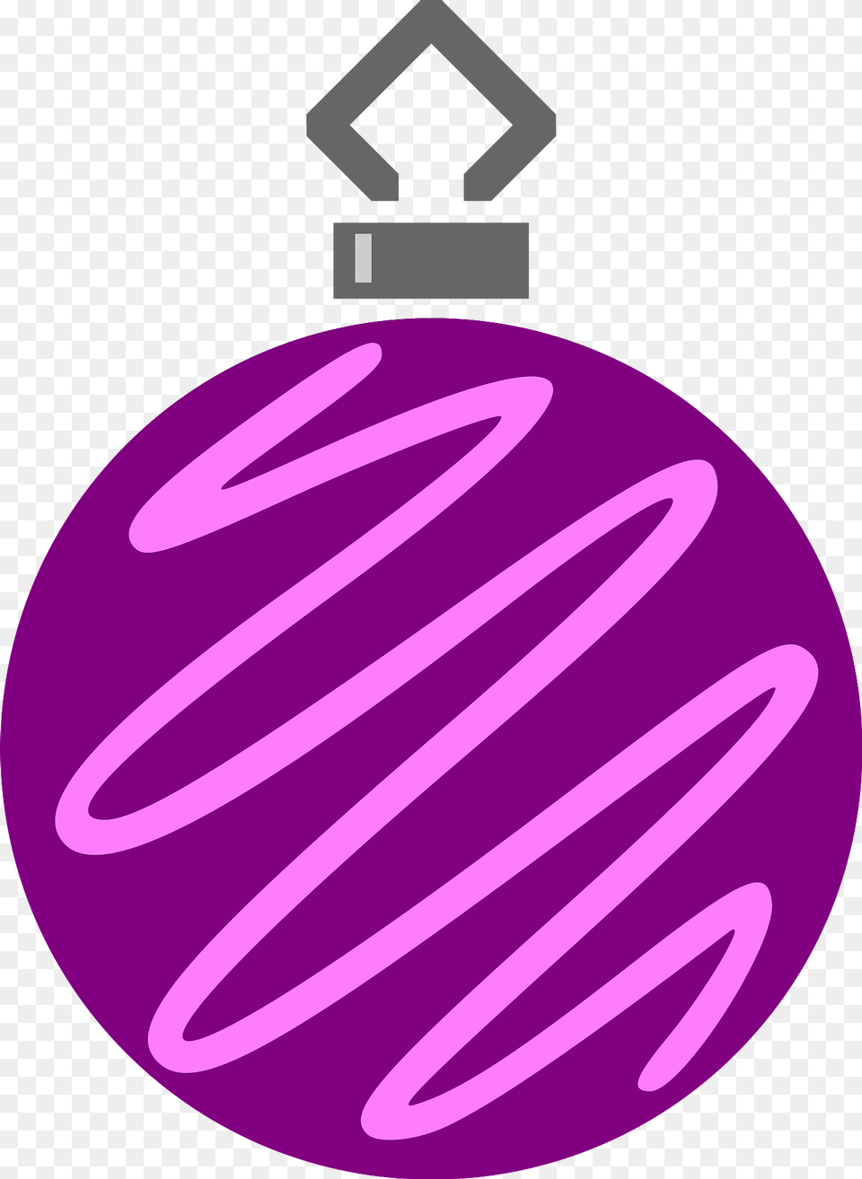 Simple Purple With Zigzag Christmas Ornament Clipart, Light, Lighting, Astronomy, Moon Free Transparent Png