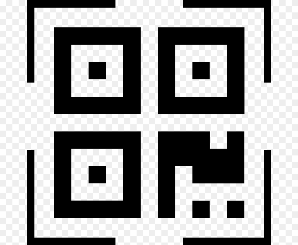 Simple Qr Code, Gray Png