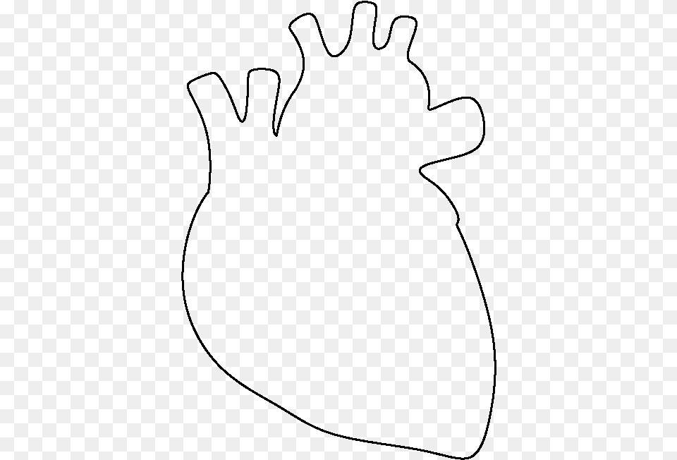 Simple Real Heart Drawing, Gray Free Png