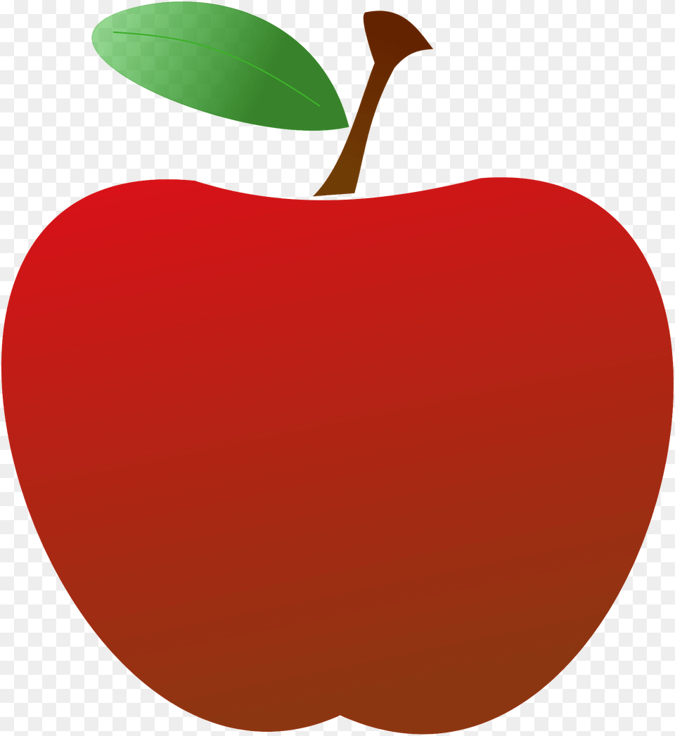 Simple Red Apple Clipart, Food, Fruit, Plant, Produce Png Image