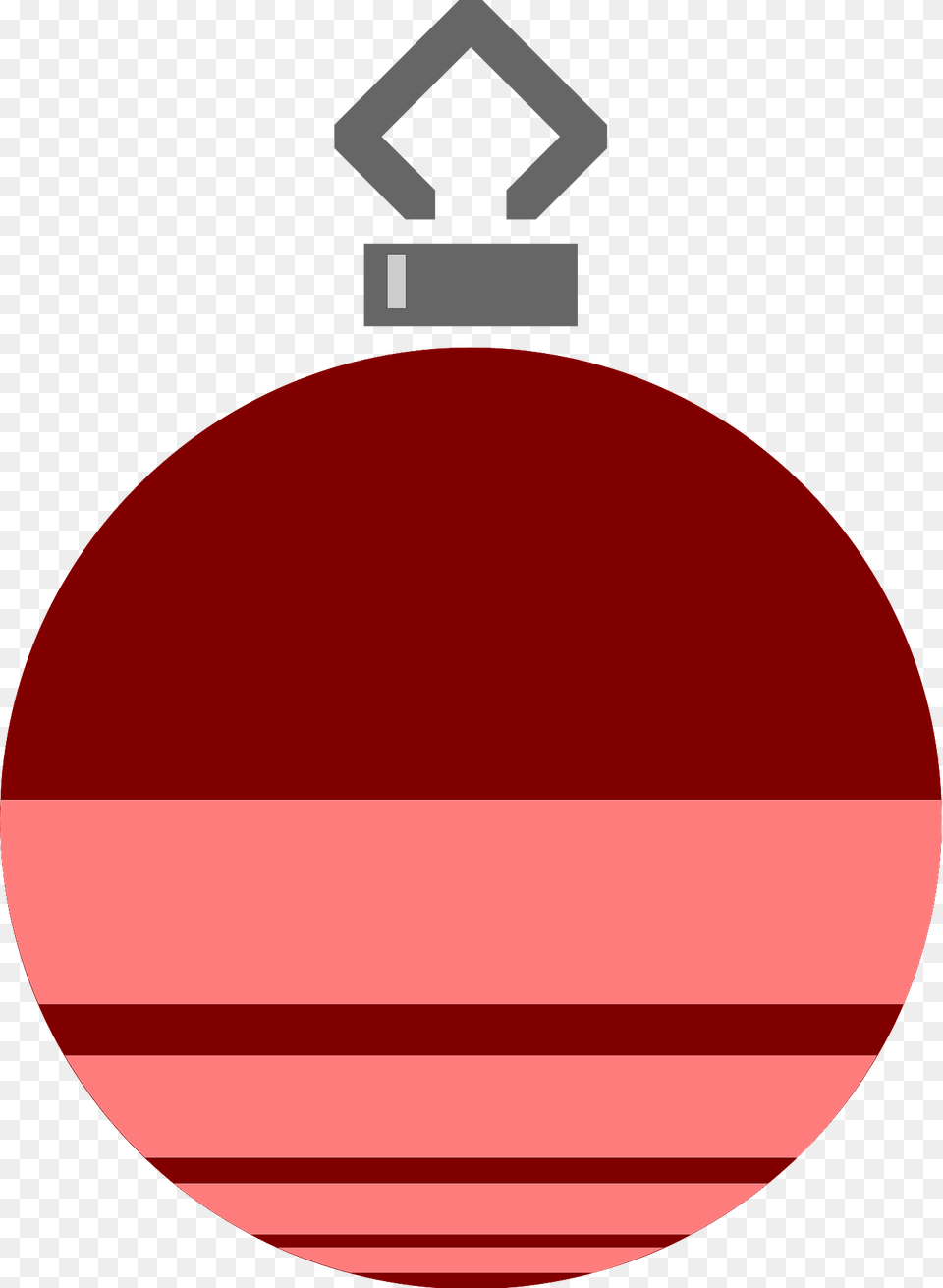 Simple Red Striped Christmas Ornament Clipart, Sphere, Accessories, Lighting Free Png Download