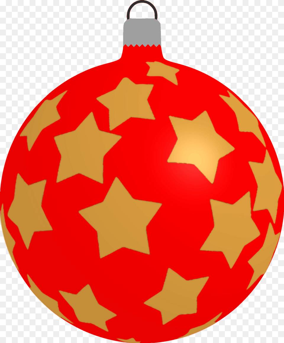 Simple Red With Gold Star Pattern Christmas Ornament Clipart, Person, Accessories Png Image