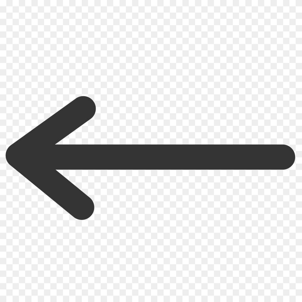 Simple Rounded Arrow Left, Sign, Symbol Free Png