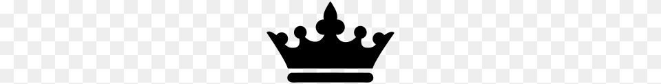 Simple Royalty Prince Princess King Queen Crown, Gray Free Png