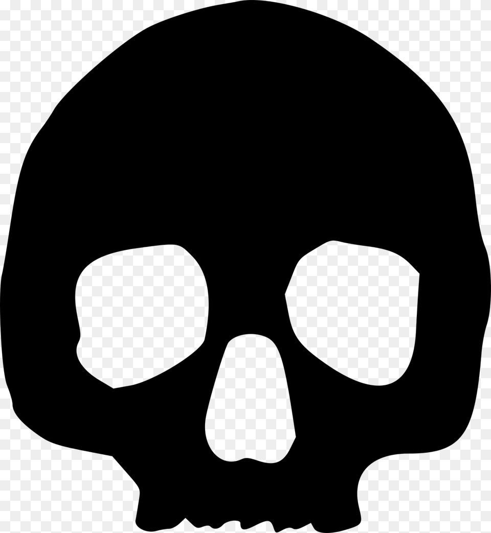 Simple Skull Clip Art, Gray Free Transparent Png