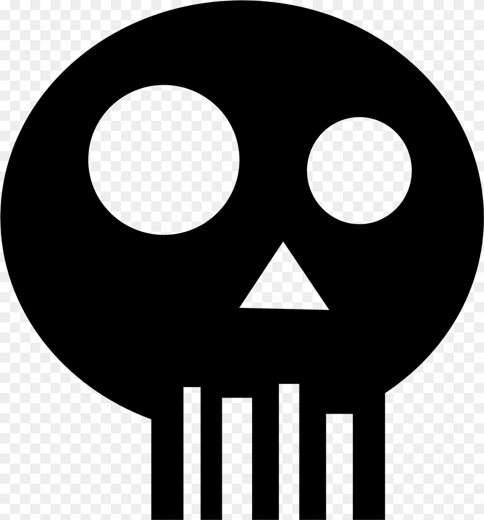 Simple Skull Vector Death Clipart, Gray Free Png
