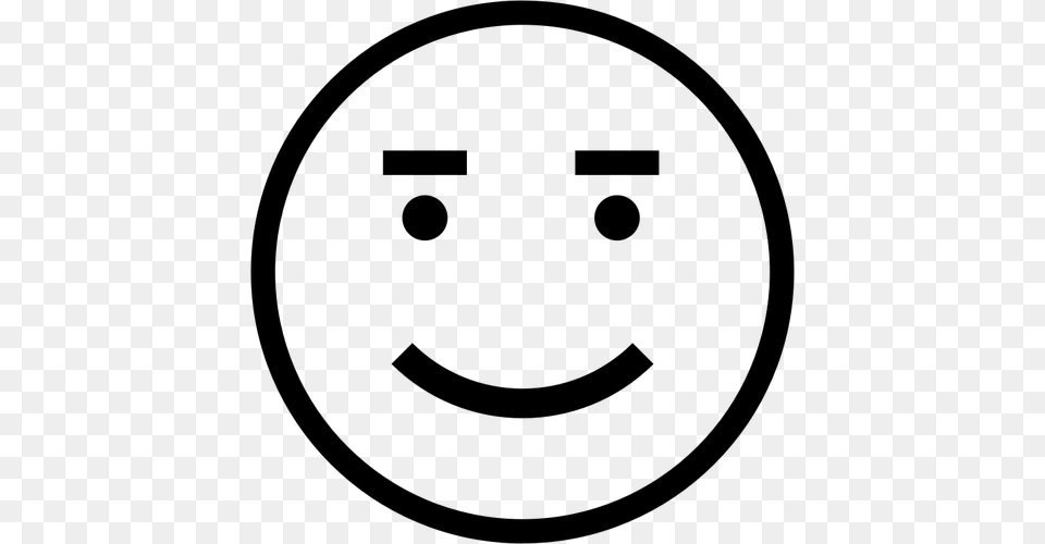 Simple Smiley, Gray Free Png Download