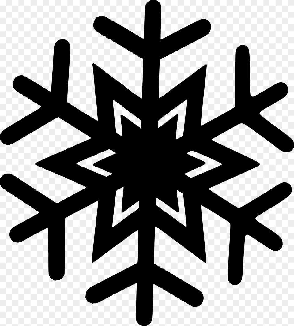 Simple Snowflake Silhouette, Nature, Outdoors, Snow, Cross Free Png