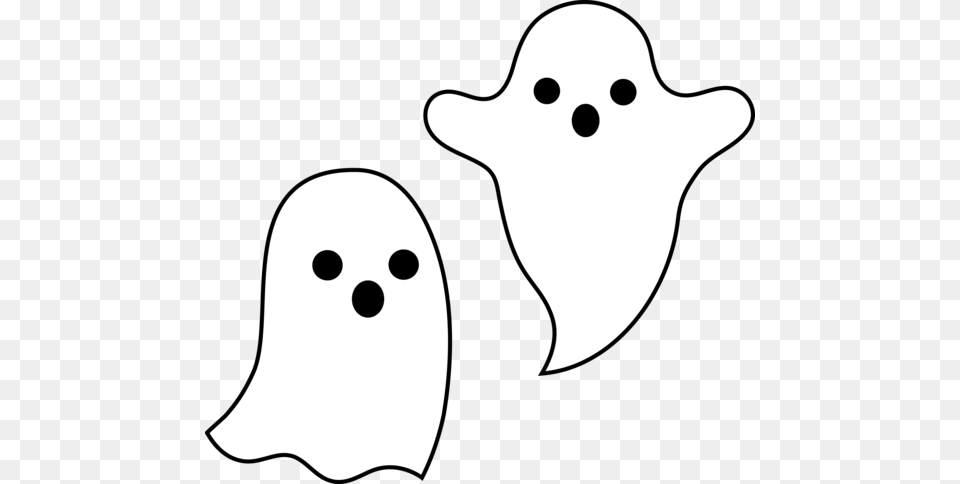 Simple Spooky Halloween Ghosts, Stencil, Silhouette, Animal, Bear Free Png Download