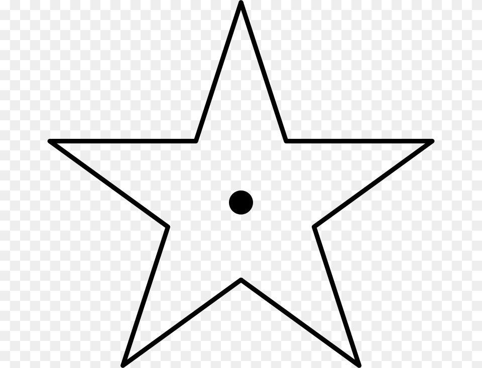 Simple Starfish Dallas Cowboys Star Black And White, Gray Free Png