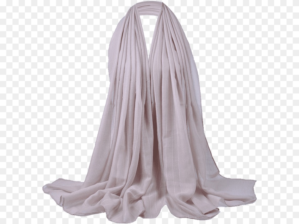 Simple Stripe Pattern Embellished Long Sheer Scarf Stole, Linen, Clothing, Home Decor, Silk Png