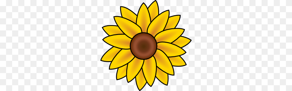 Simple Sunflower To Paint On A Round Stone Or Paver Flower Art, Daisy, Plant, Bonfire, Fire Free Transparent Png