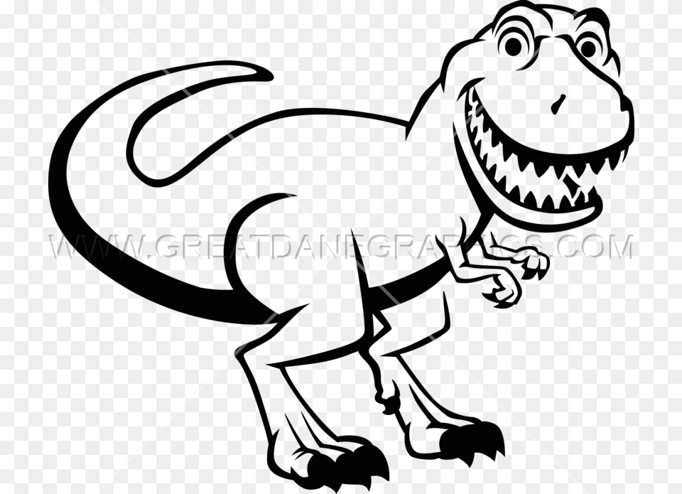 Simple T Rex Black White, Animal, Dinosaur, Reptile, T-rex Png Image