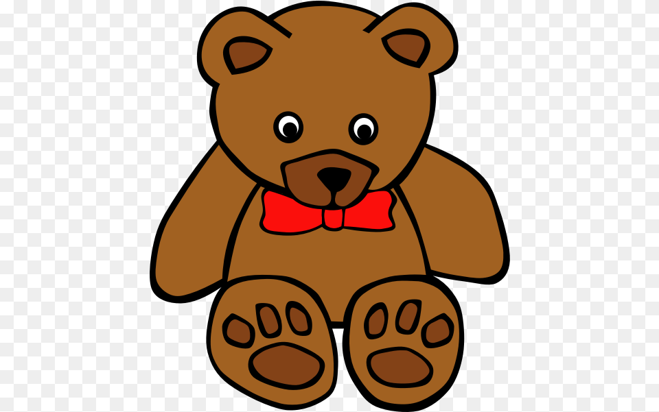 Simple Teddy Bear With Bowtie Clip Arts Teddy Clipart, Teddy Bear, Toy, Animal, Mammal Png