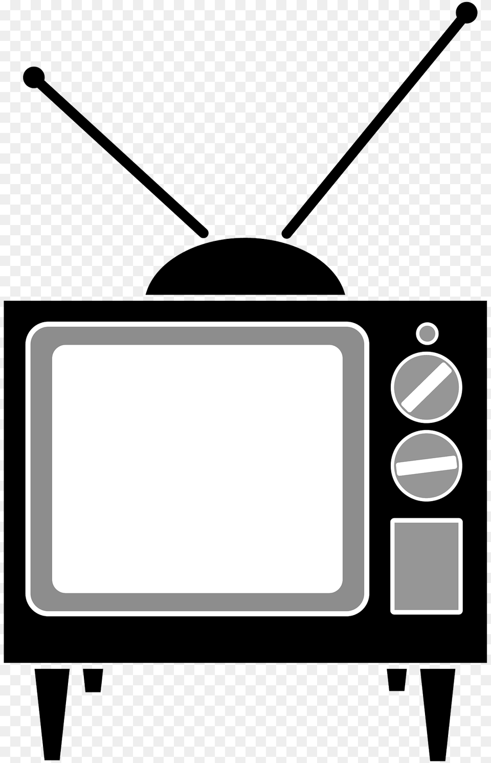 Simple Television Black And White Clipart, Computer Hardware, Electronics, Hardware, Monitor Png
